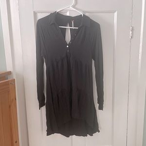 Free People Black long sleeve dress XS